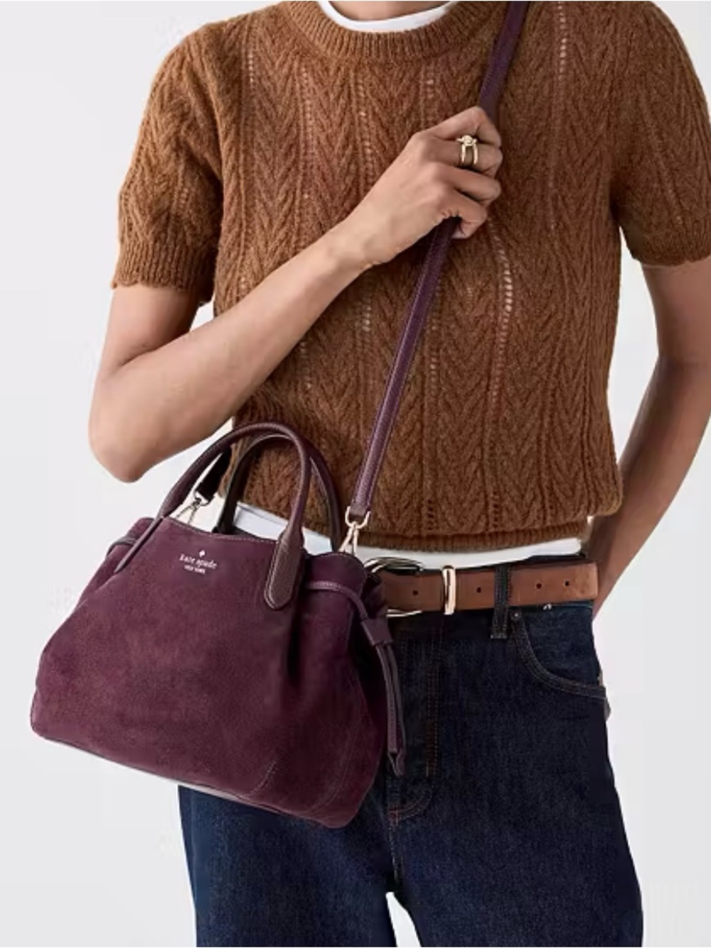 NWT Kate Spade Dumpling Suede Satchel - Picture 2 of 4